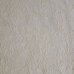 The Company Store King Cotton Matelasse Bedspread Beige Made in Portugal 106x95